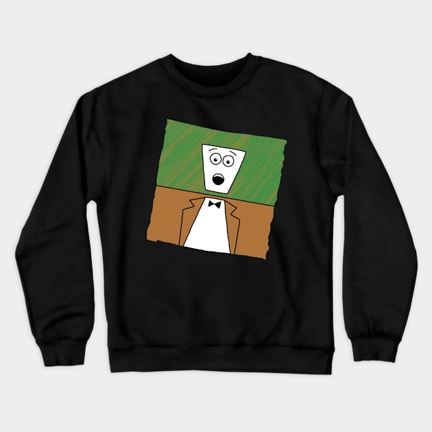 Shocked Emotion Drawing Crewneck Sweatshirt by shultcreative